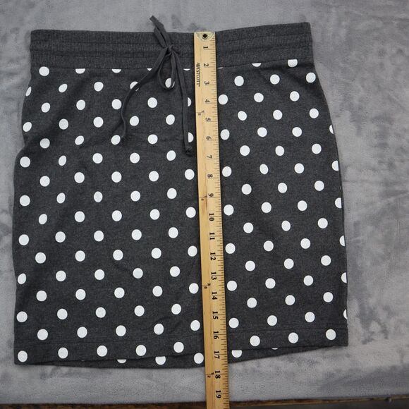 Banana Republic Skirt Womens S Black Polka dots Drawstring Stretchable Waist - Picture 4 of 16